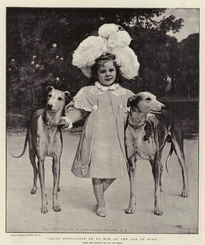 5歳のアリスアントワネットデラマール 作： Jan van Beers